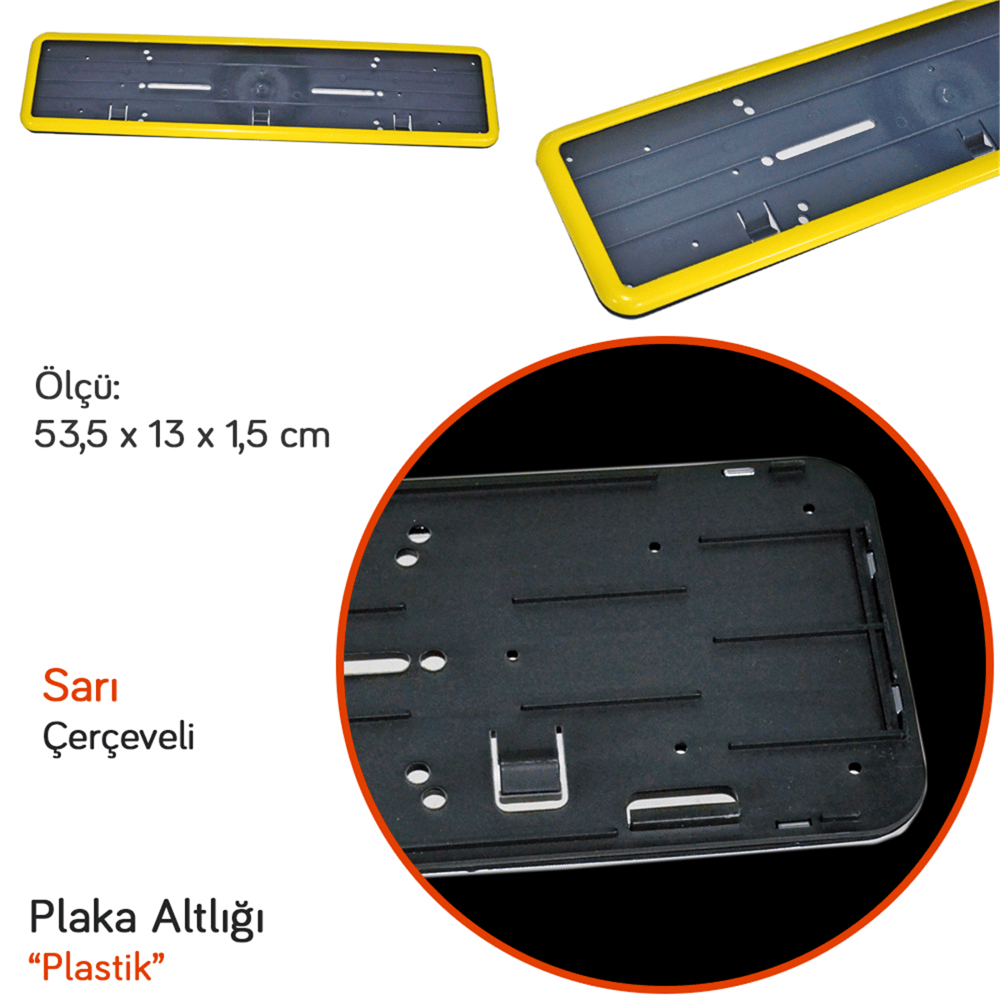 NYF Mefsa Plaka Altlığı Tak Kolay Uzun Sarı (Tekli)