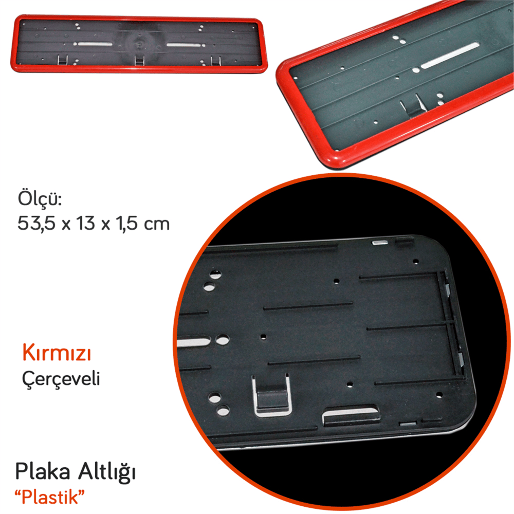 NYF Mefsa Plaka Altlığı Tak Kolay Uzun Kırmızı (Tekli)