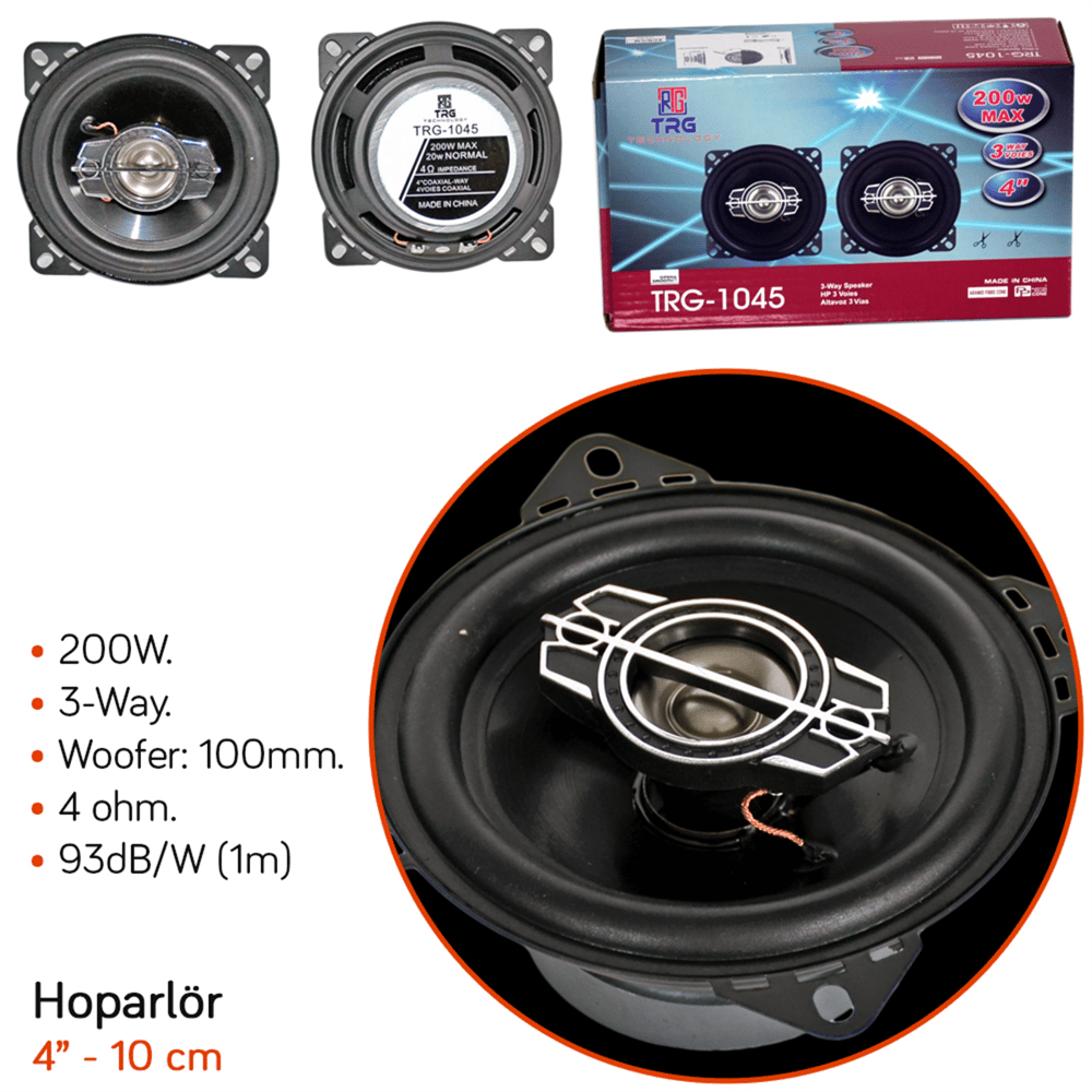 NYF TRG-1045 Hoparlör 10 cm - 4 inç 200W