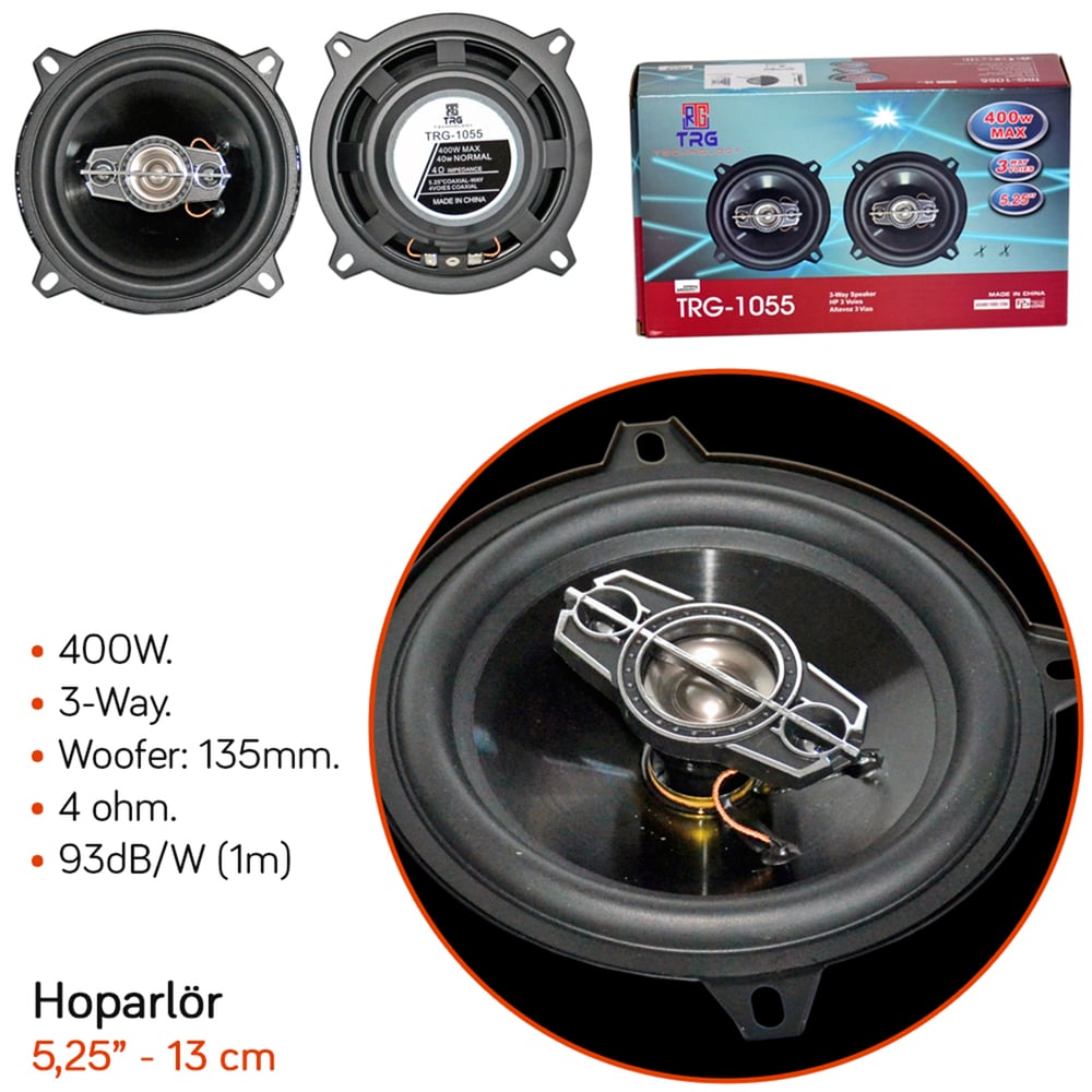 NYF TRG-1055 Hoparlör 13 cm - 5,25 inç 400W