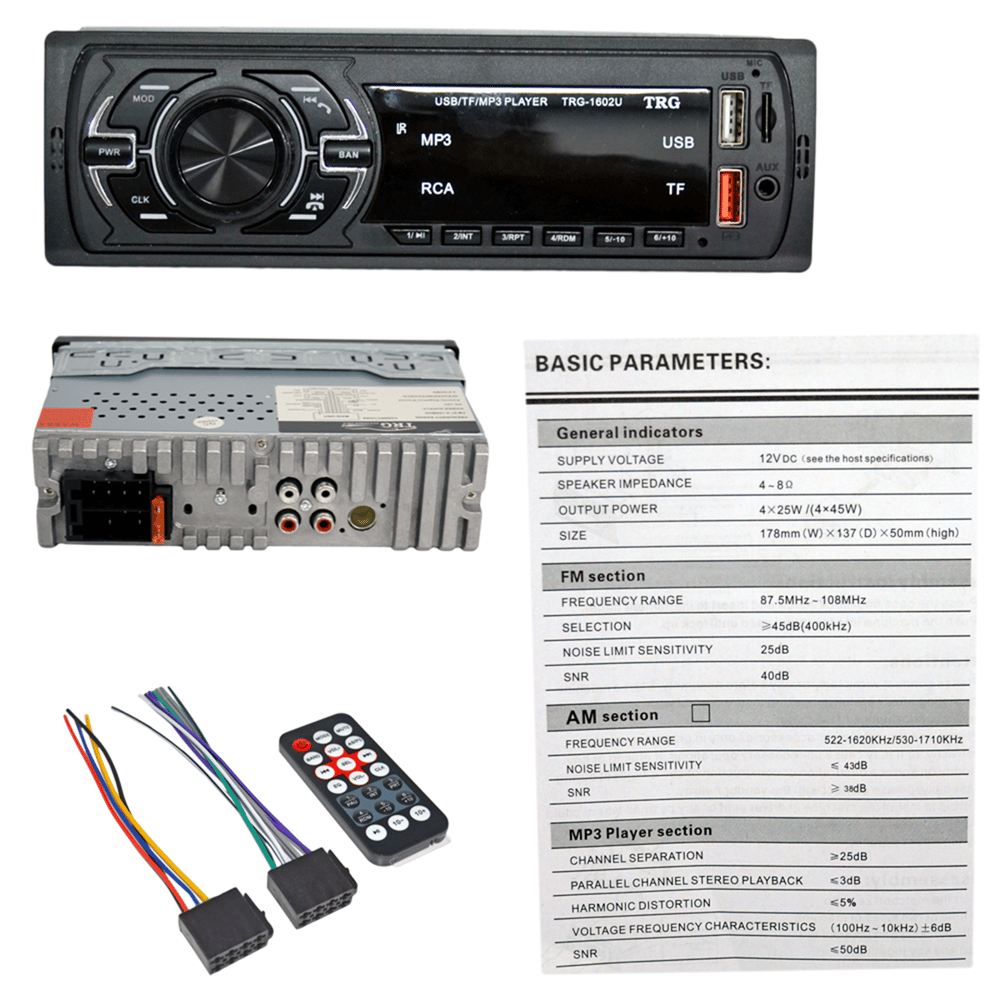 NYF TRG-1602U Oto Teyp MP3 Çalar (USB,TF,SD,Aux) 4x25W