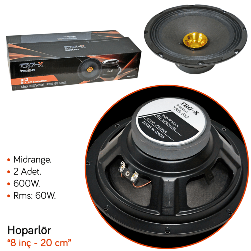 NYF TRG-X 852 Hoparlör 20 cm - 8 inç Midrange 600W (60W Rms)