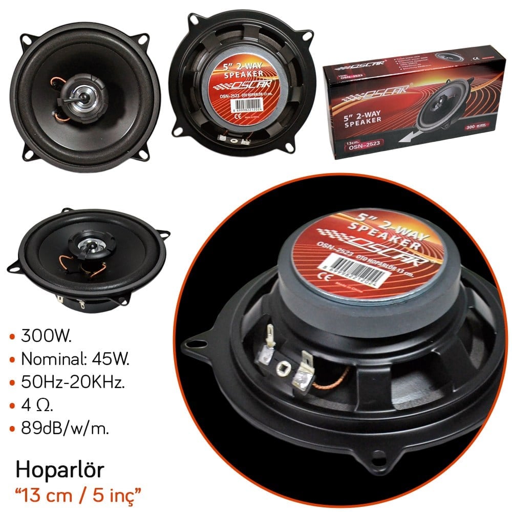 Oscar 13 cm Hoparlör 5 inç 300W OSN-2523
