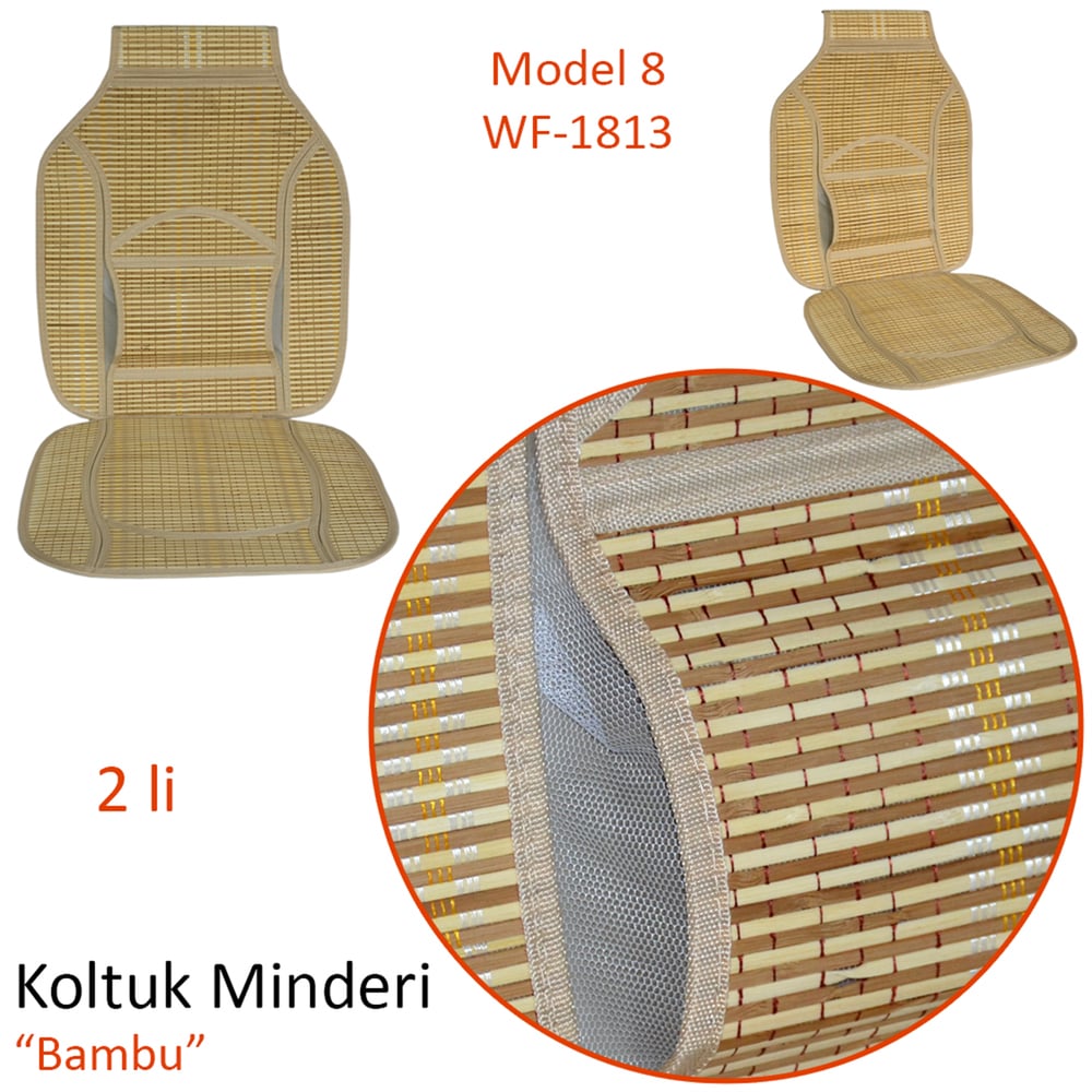 PMX Koltuk Minderi Bambu Bej 2 li Model 8 WF-1813