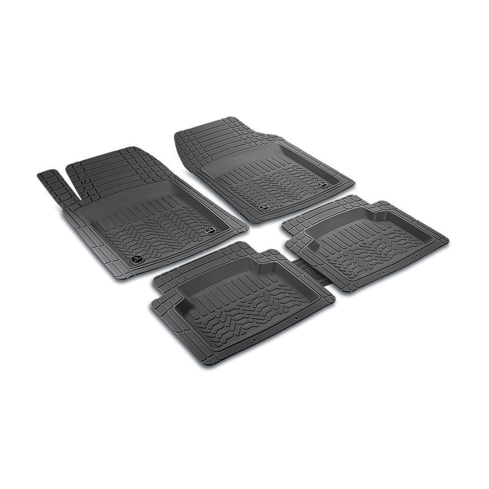 Promats Profesyonel 3D Siyah Üniversal Havuzlu Paspas 5 Parça