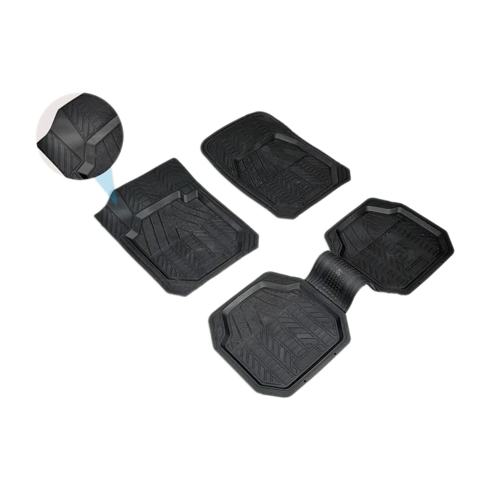 Promats Tuna 3D Siyah Üniversal Havuzlu Paspas 5 Parça