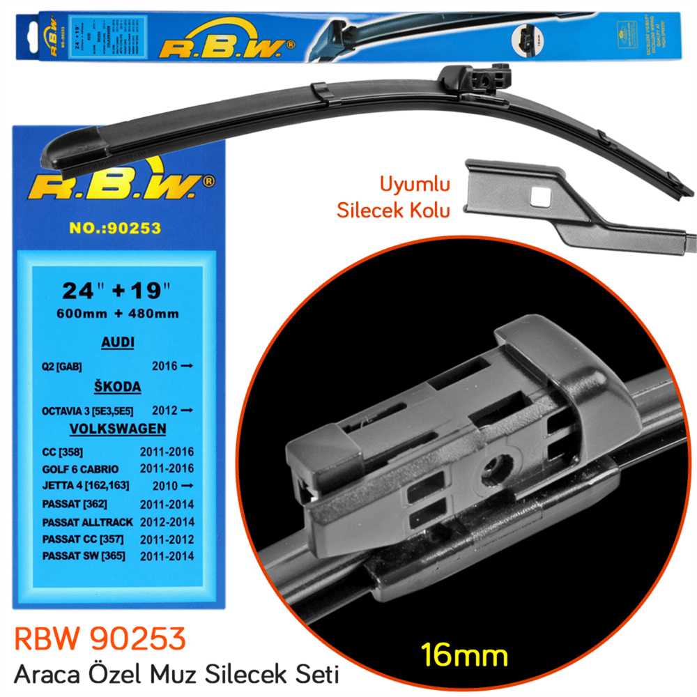 RBW 90253 Volkswagen Passat Sedan (362) 2011-2014 Ön Silecek Takımı