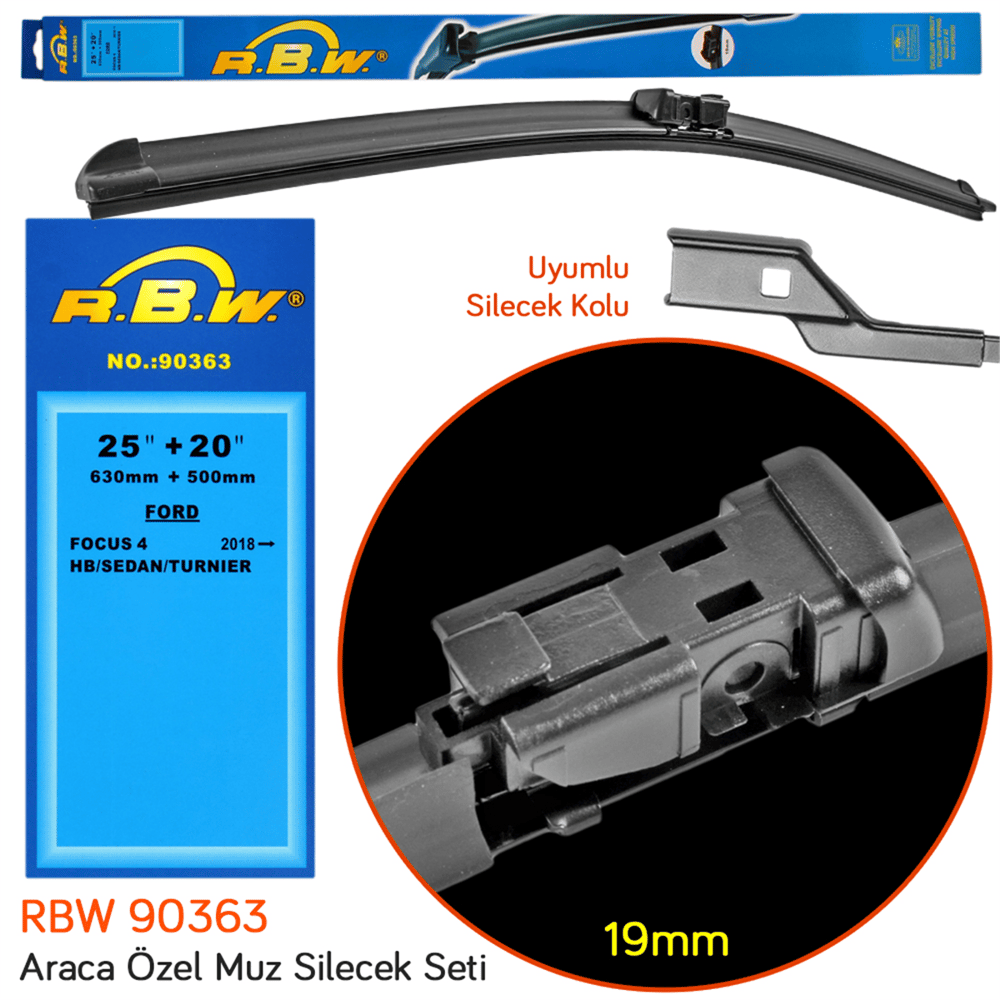 RBW 90363 Ford Focus 4 HB/Sedan/Turnier 2018- Ön Silecek Takımı