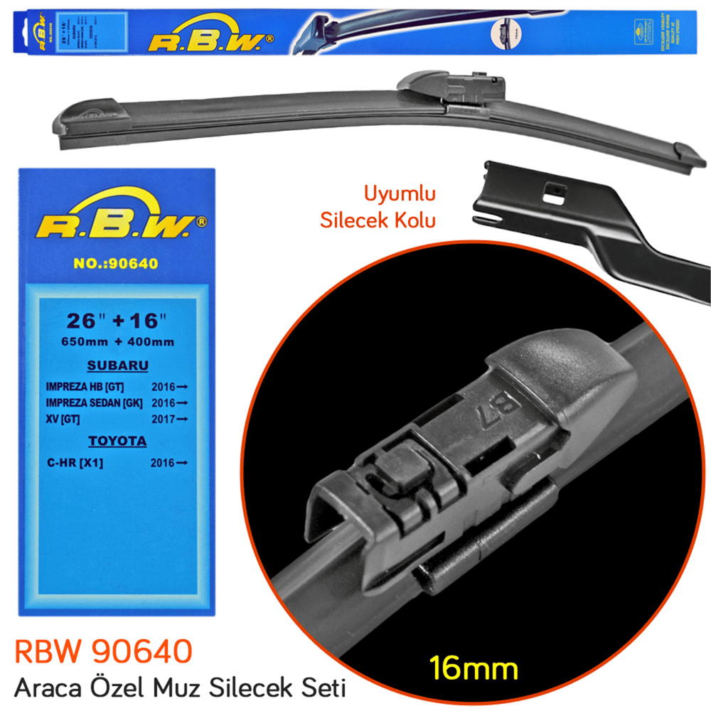 RBW 90640 Subaru İmpreza Sedan (GK) 2016- Ön Silecek Takımı