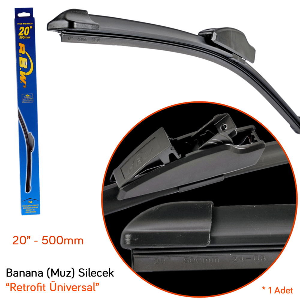 RBW 91020 Retrofit Üniversal 20 inç / 500 mm Muz Silecek