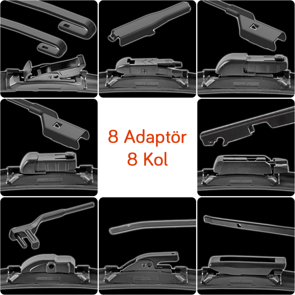 RBW 91121 Multi-Fit 8 Adaptörlü 21 inç / 530 mm Muz Silecek