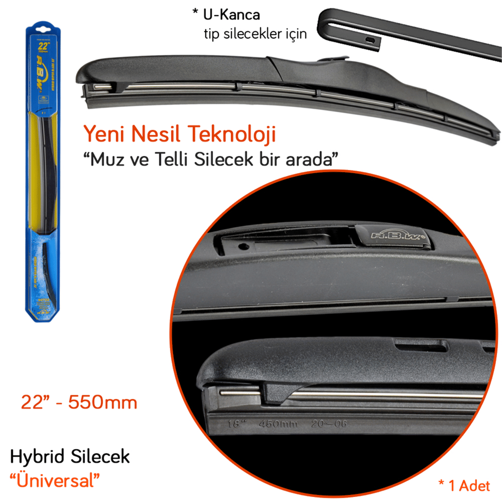 RBW 92722 Hybrid Üniversal 22 inç / 550 mm Silecek