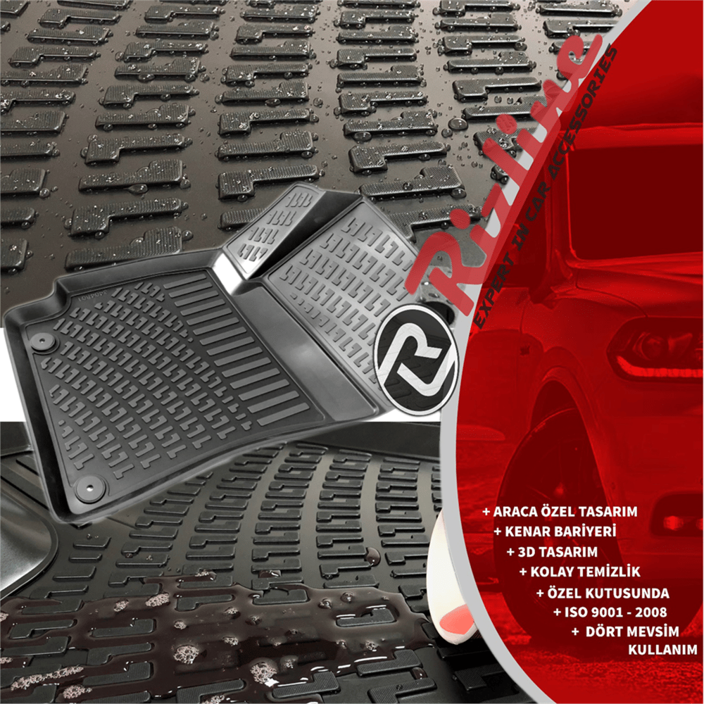 Rizline Bmw X2 (F39) 2017+ /X1 (F48-F49) 2015-2021 3D Havuzlu Paspas