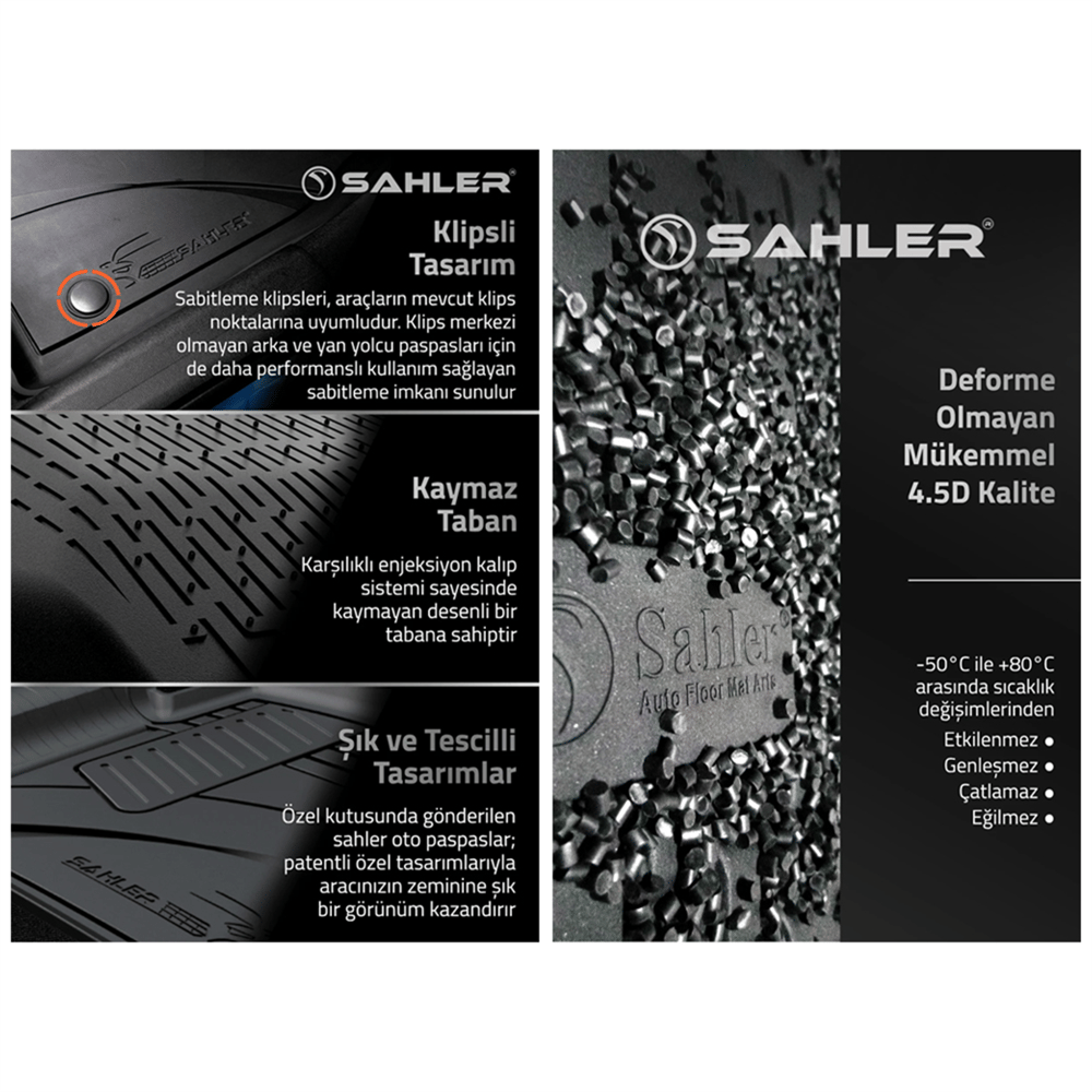 Sahler Kia Sportage 2010-2015 /ix35 2010-2015 4,5D Havuzlu Paspas