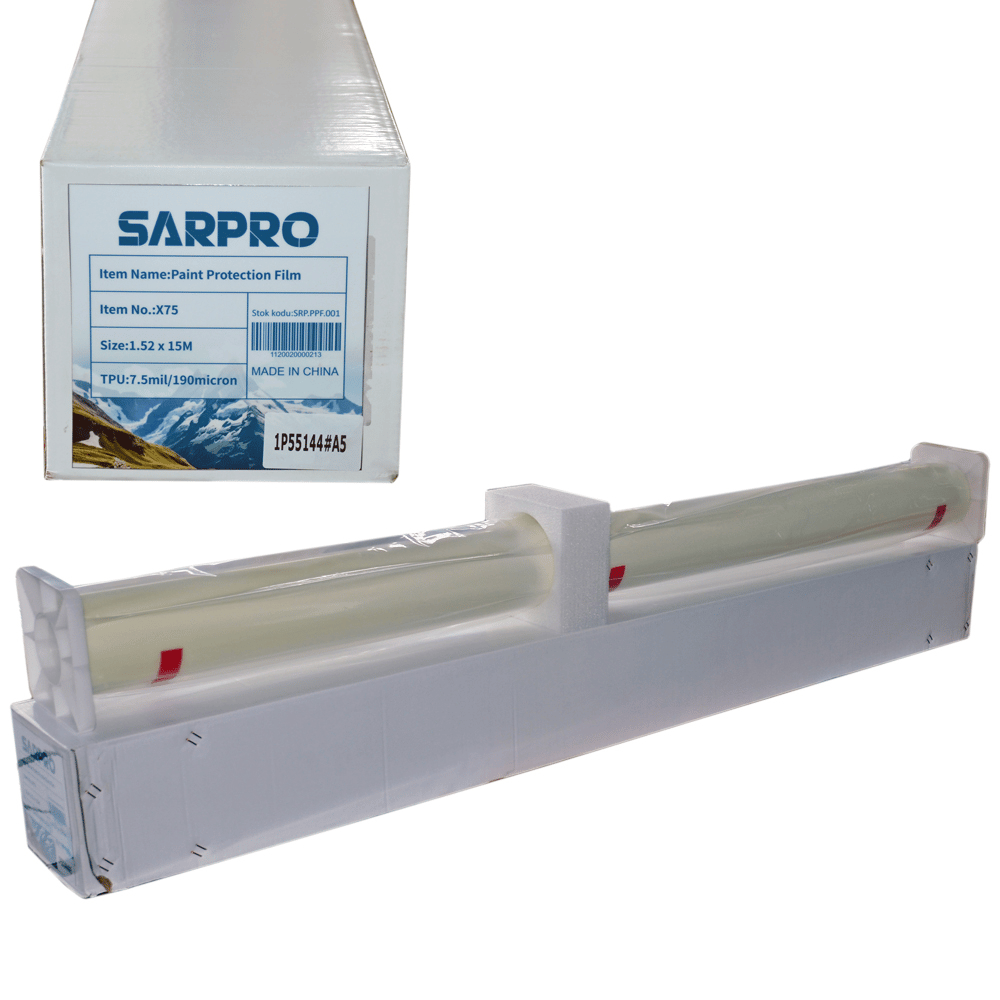 Sarpro PPF Kaput Koruma Folyo TPU Şeffaf 152 cm x 15 mt 190 micron/7,5 mil X75 SRP.PPF.001