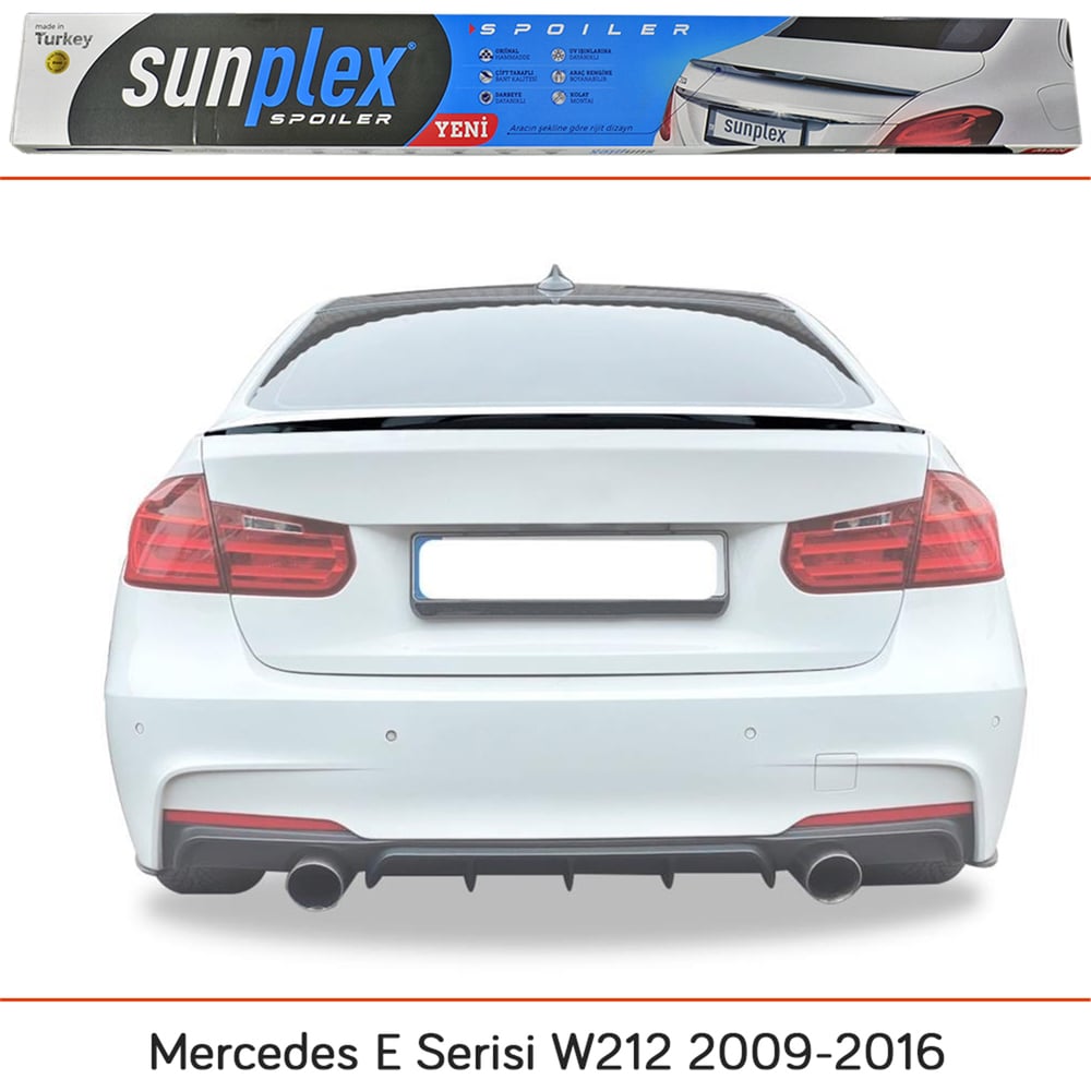 Sunplex Mercedes E Serisi W212 2009-2016 Spoiler Bagaj Çıtası Piano Black