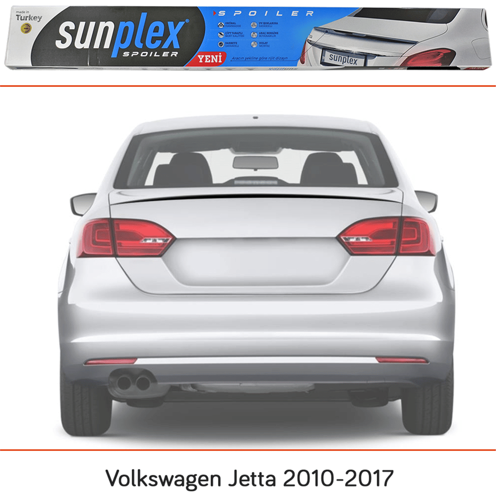 Sunplex Volkswagen Jetta 2010-2017 Spoiler Bagaj Çıtası Piano Black