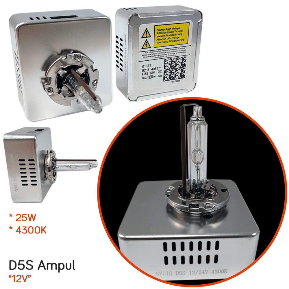 Süper Vision D5S HID Xenon Ampul Beyaz 25W 4300K 2 li SV512