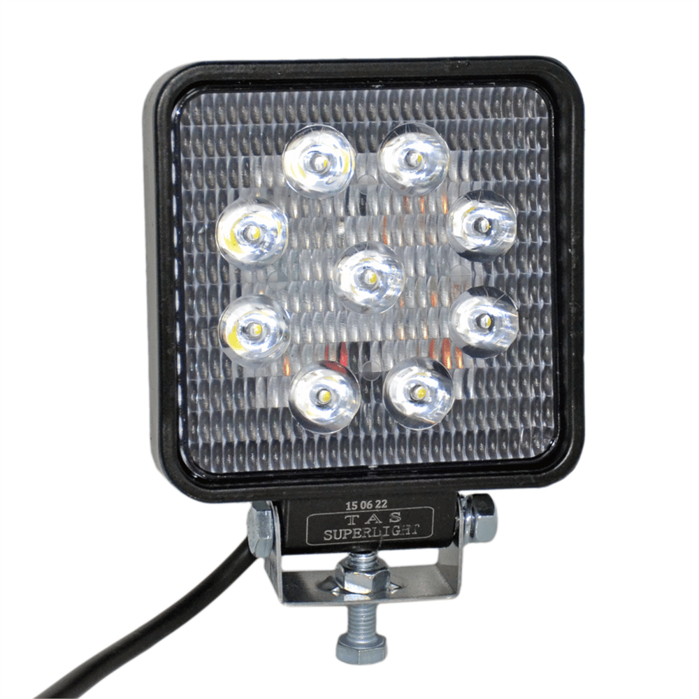 TAS 12-80V Çalışma Lambası Kare 9 Led 27W 106x106x35mm L1003
