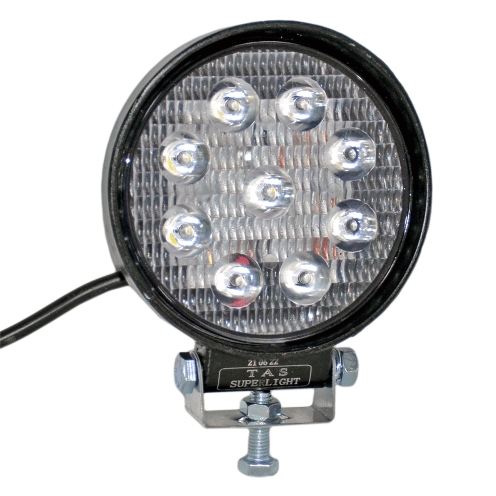 TAS 12-80V Çalışma Lambası Yuvarlak 9 Led 27W 112x35mm L1004