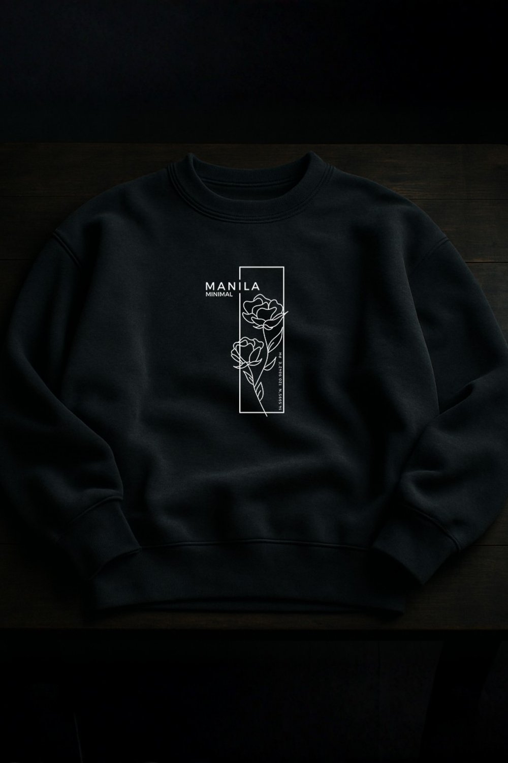 'Manila Minimal' Füme Oversize Sweatshirt