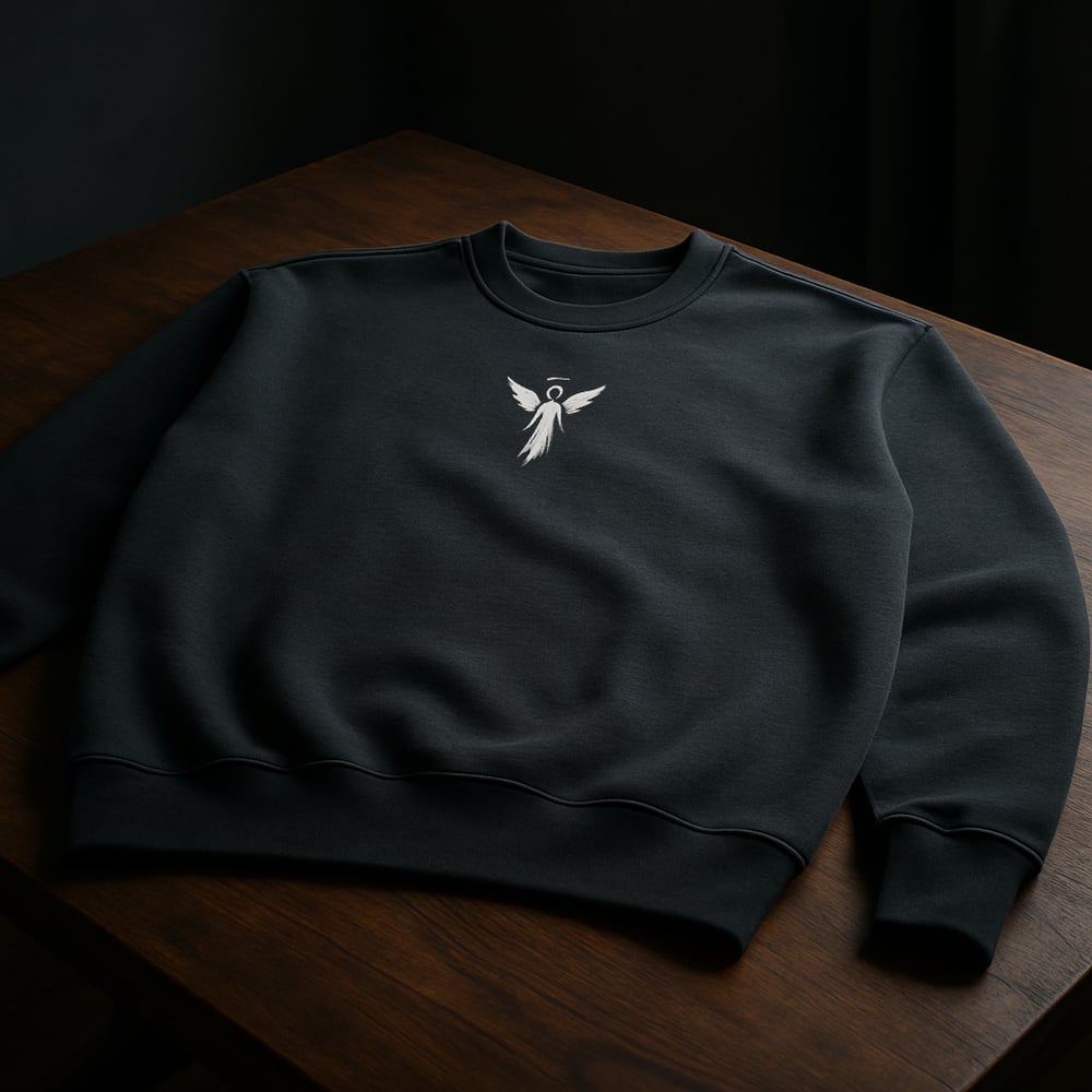 'My Angel' Füme Oversize Sweatshirt