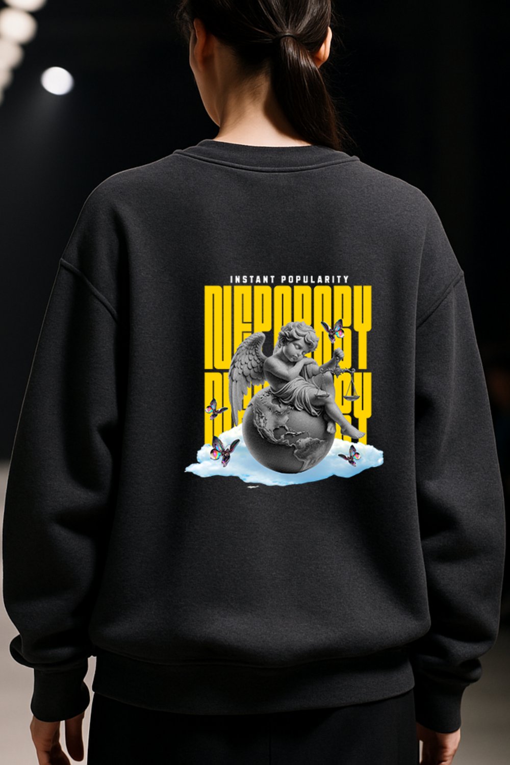 'Nepo Baby' Füme Oversize Sweatshirt