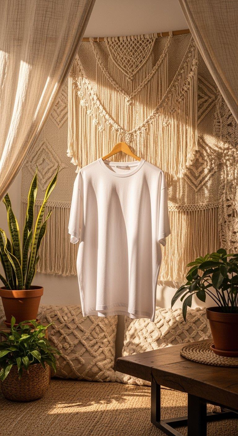 'Only Ruvina' Beyaz Oversize Tişört