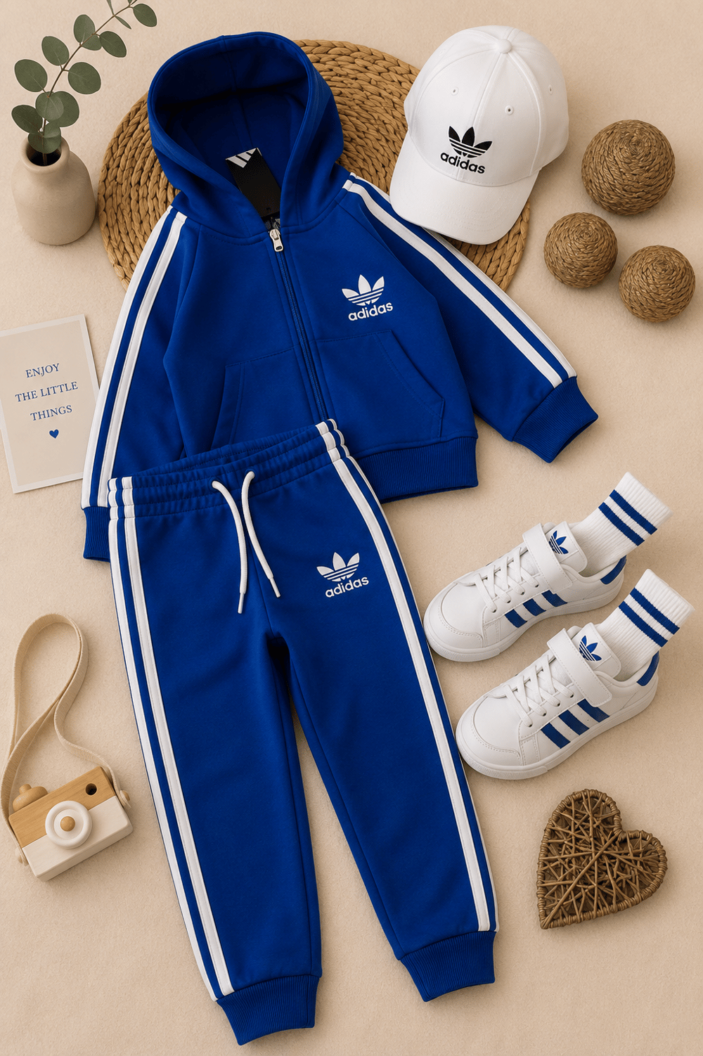 Adidas Kapüşonlu Eşofman Takım Mavi