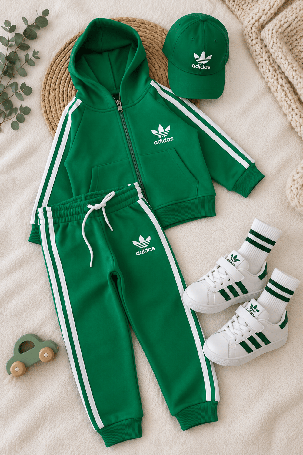 Adidas Kapüşonlu Eşofman Takım Yeşil