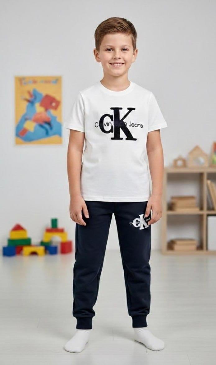 CK Punch İşlemeli Takım Lacivert