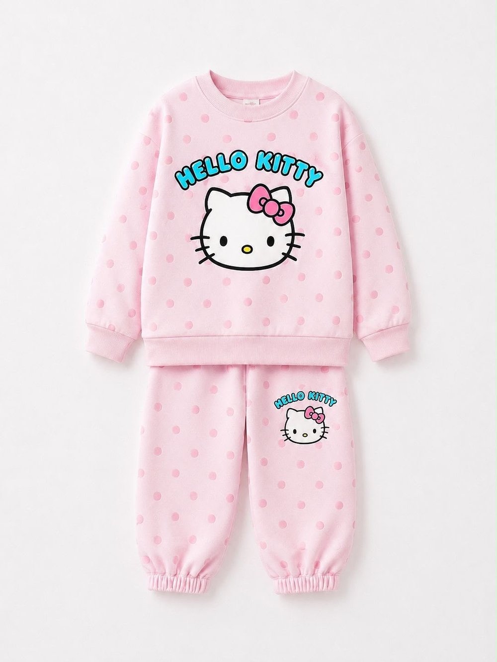 Hello Kitty Desenli Puanlı Eşofman Takım