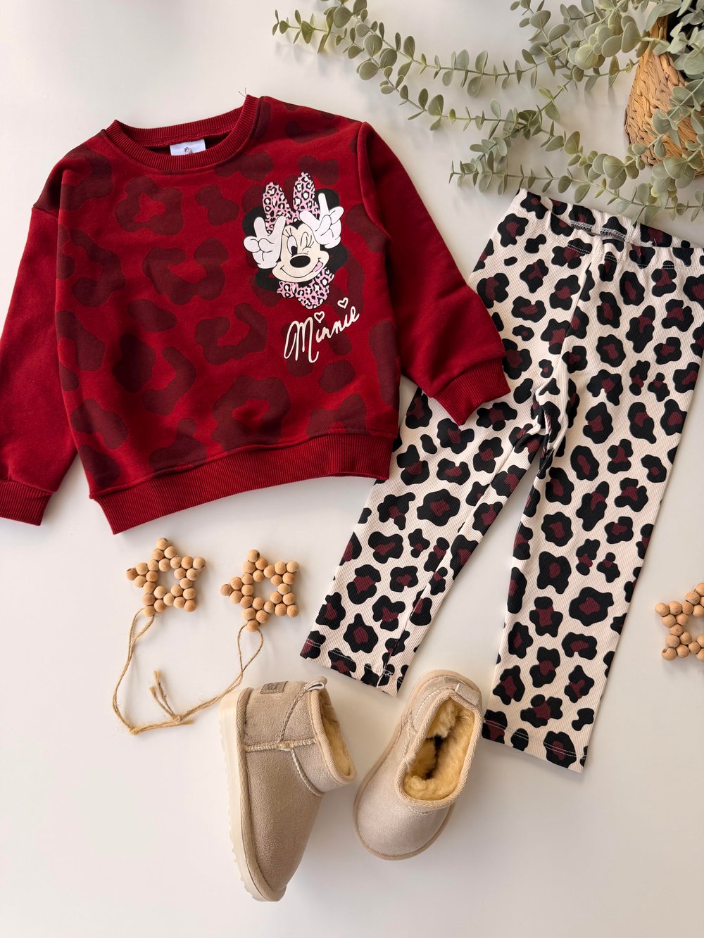 Minnie Mouse Leopar Taytlı Takım