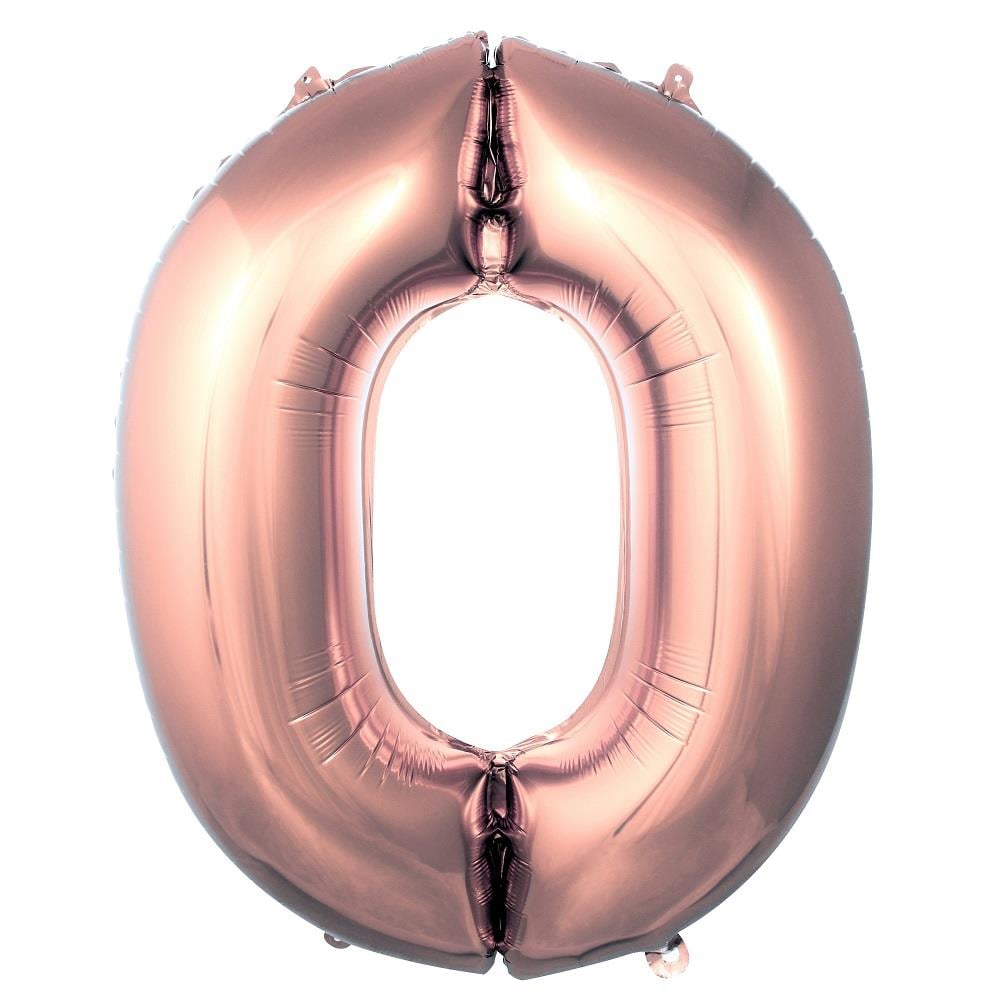 0 Rakam Rose Gold Folyo Balon 40