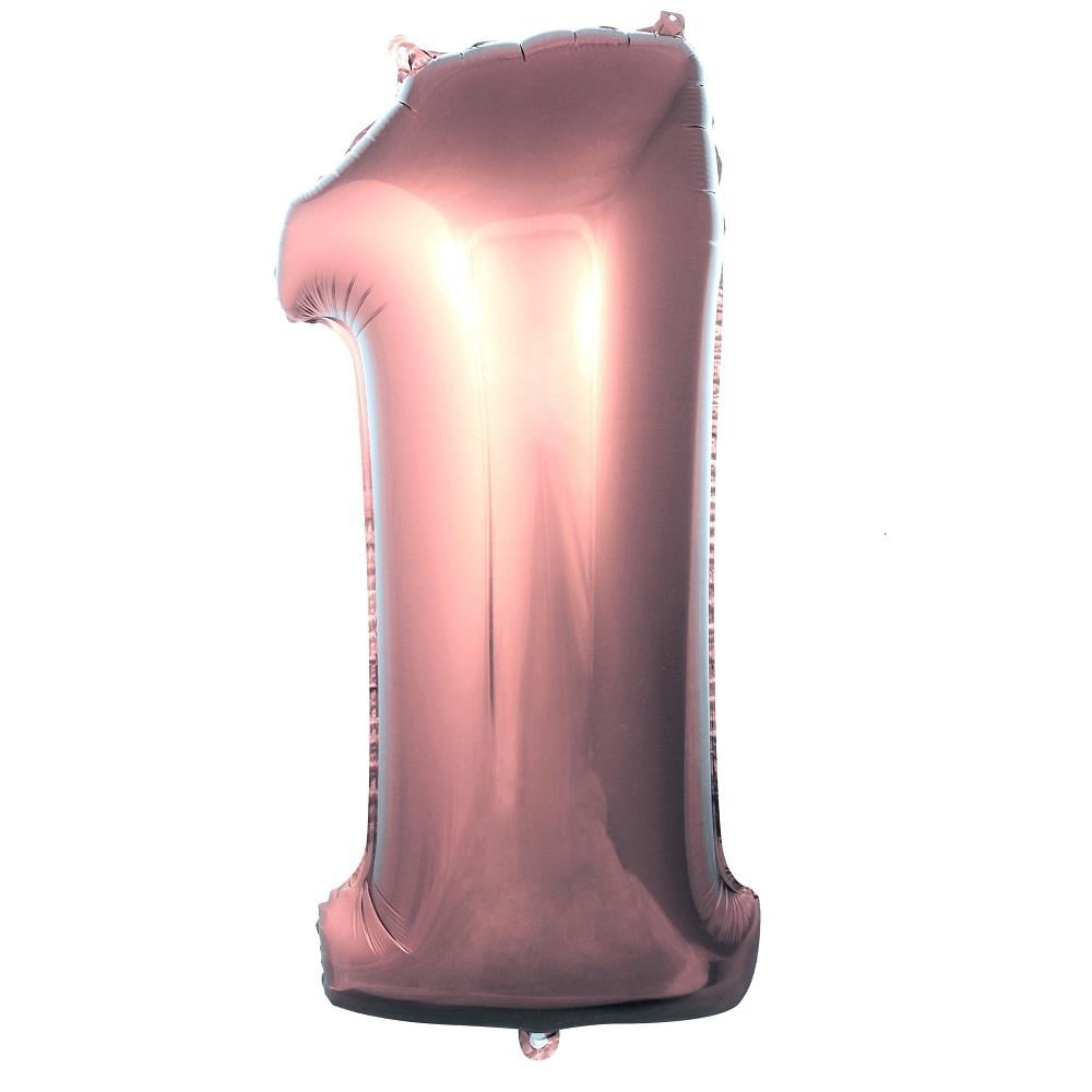 1 Rakam Rose Gold Folyo Balon 40