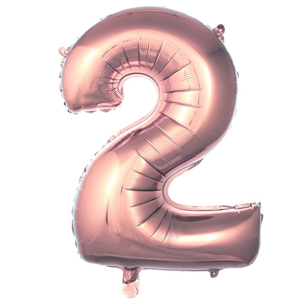 2 Rakam Rose Gold Folyo Balon 40
