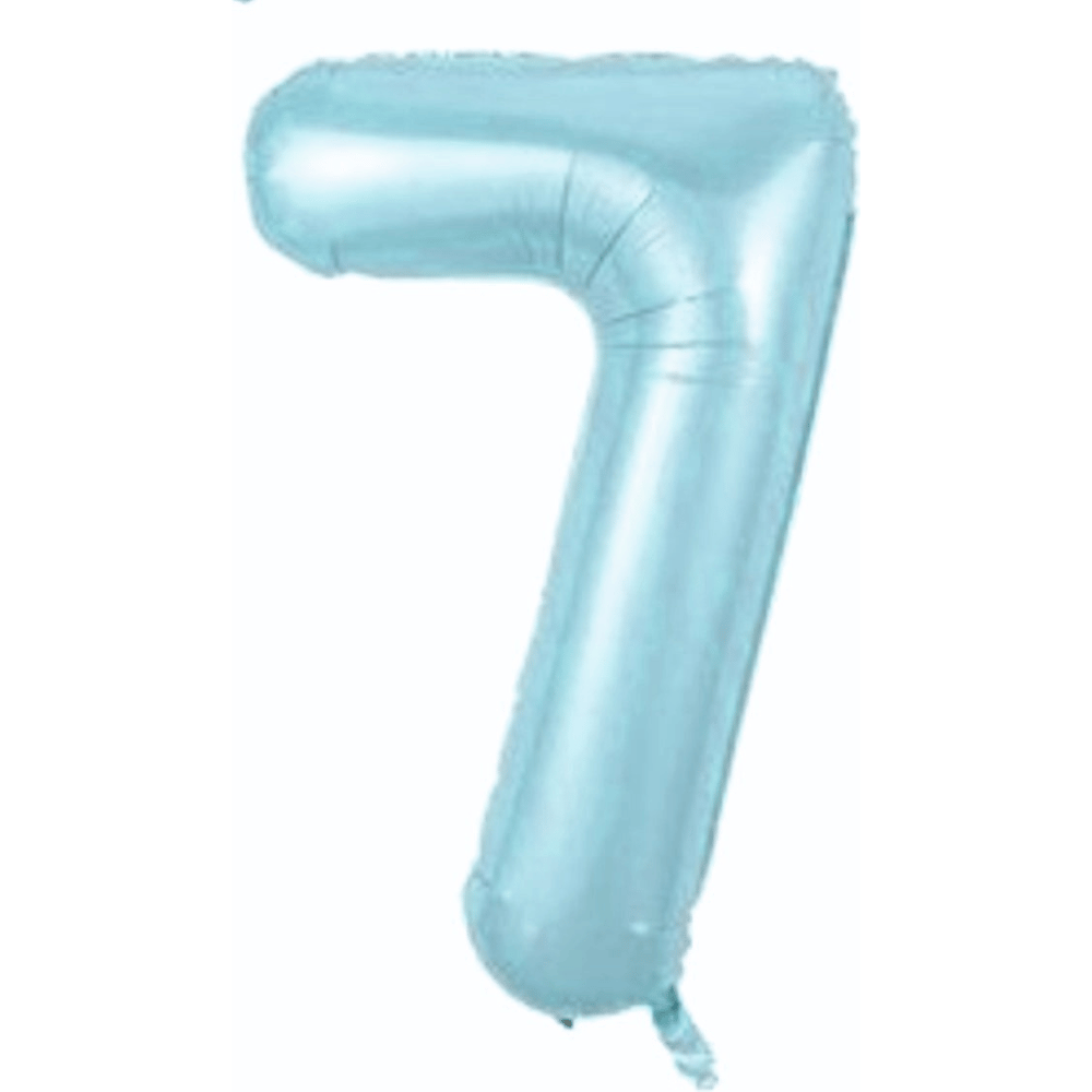 7 Rakam Mavi Folyo Balon 34''- 76 cm