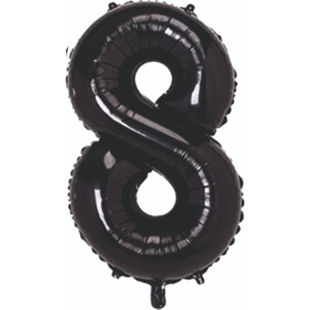 8 Rakam Siyah Folyo Balon 40