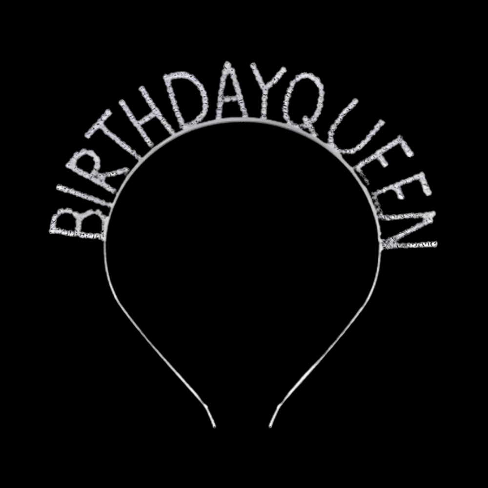 Birthday Queen Gümüş Renkli Taşlı Metal Taç