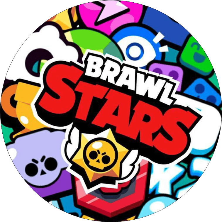 Brawl Stars Yuvarlak Pasta Yenilebilir Resim Baskı 20 cm 