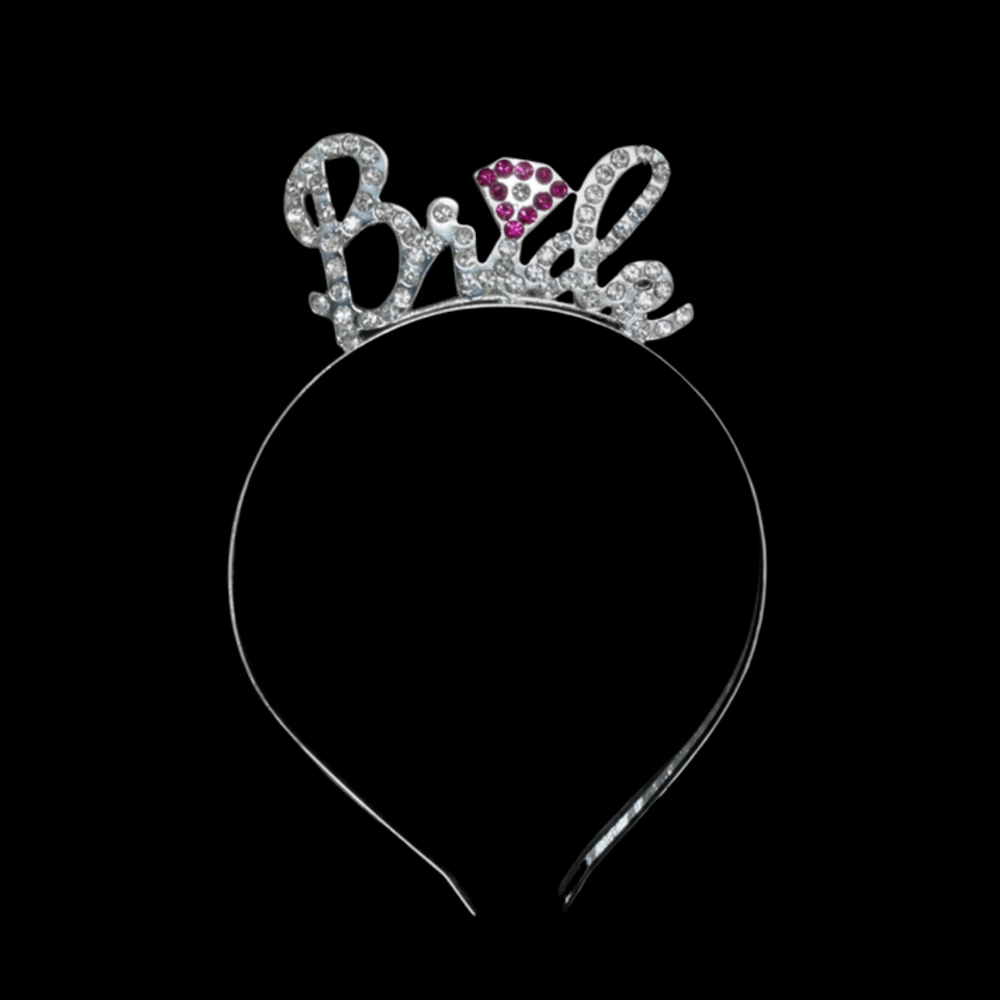 Bride Gümüş Renkli Taşlı Metal Taç