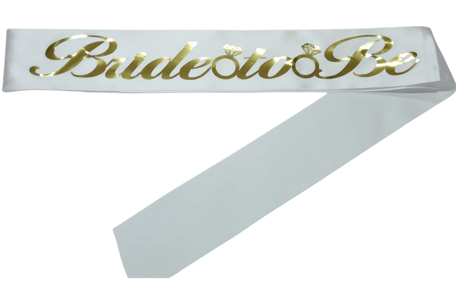Bride To Be Kuşak Beyaz Üzeri Altın
