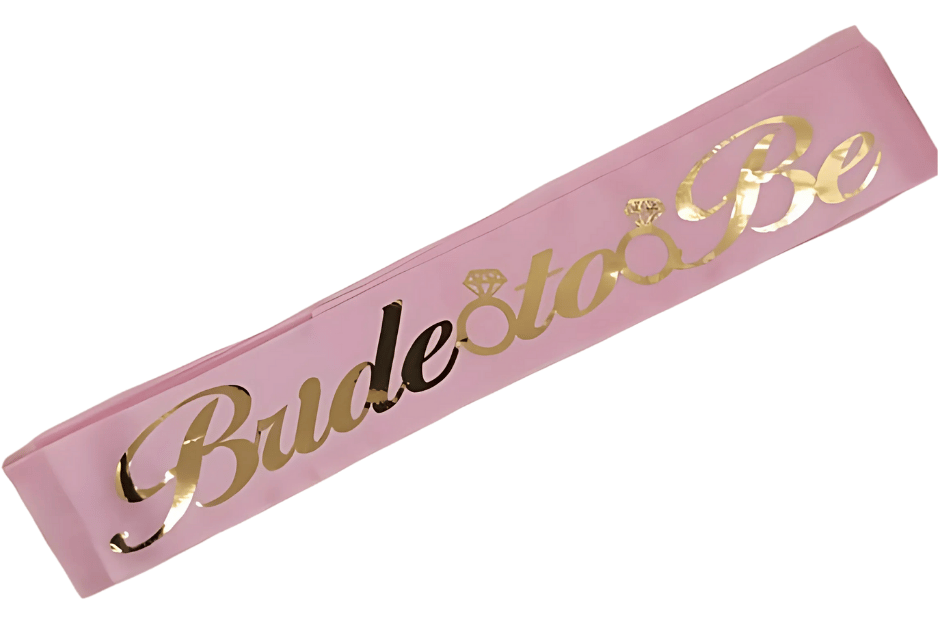 Bride To Be Kuşak Pembe Üzeri Altın