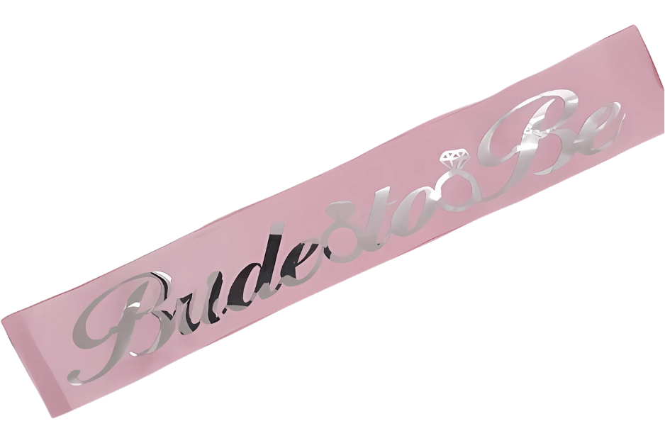 Bride To Be Kuşak Pembe Üzeri Gümüş
