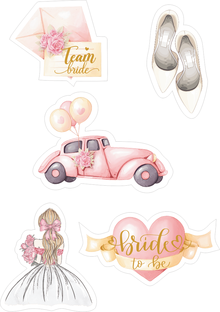 Bride Yenilebilir Cupcake ve Pasta Resim Baskı