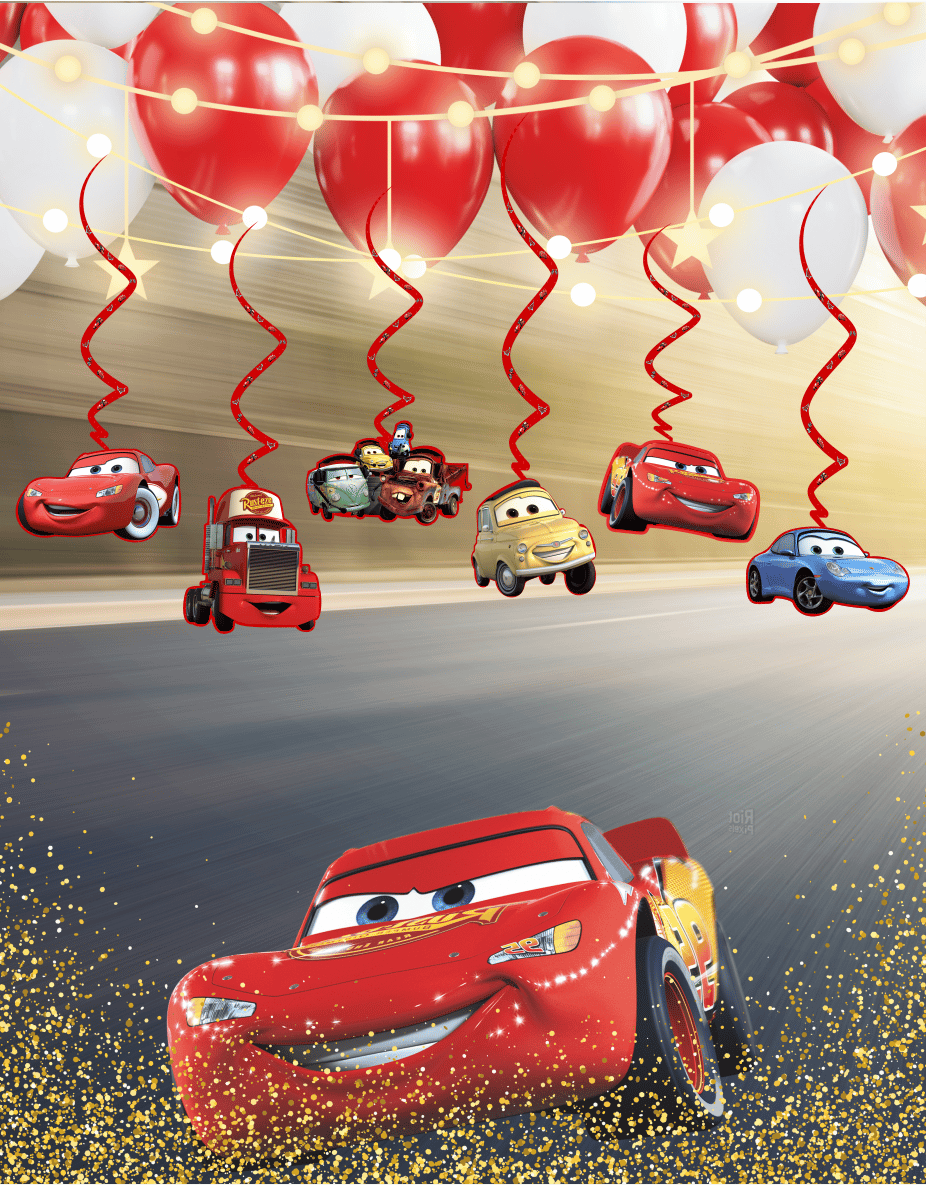 Cars Temalı 3D Tavan Sarkıt 6 lı