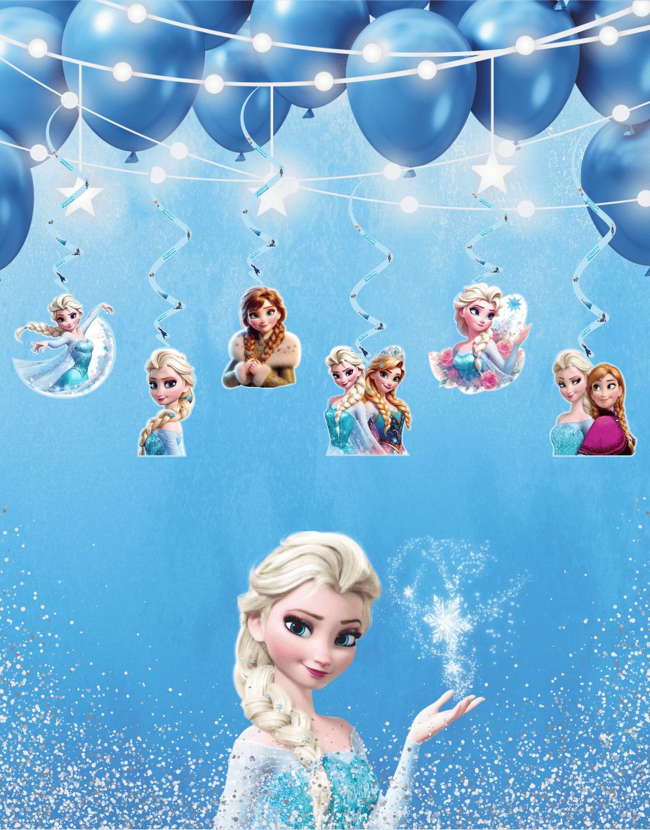 Frozen Temalı 3D Tavan Sarkıt 6 lı