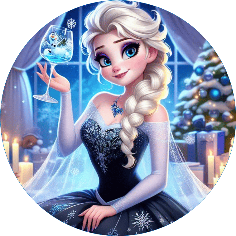 Frozen Yuvarlak Pasta Yenilebilir Resim Baskı 20 cm 