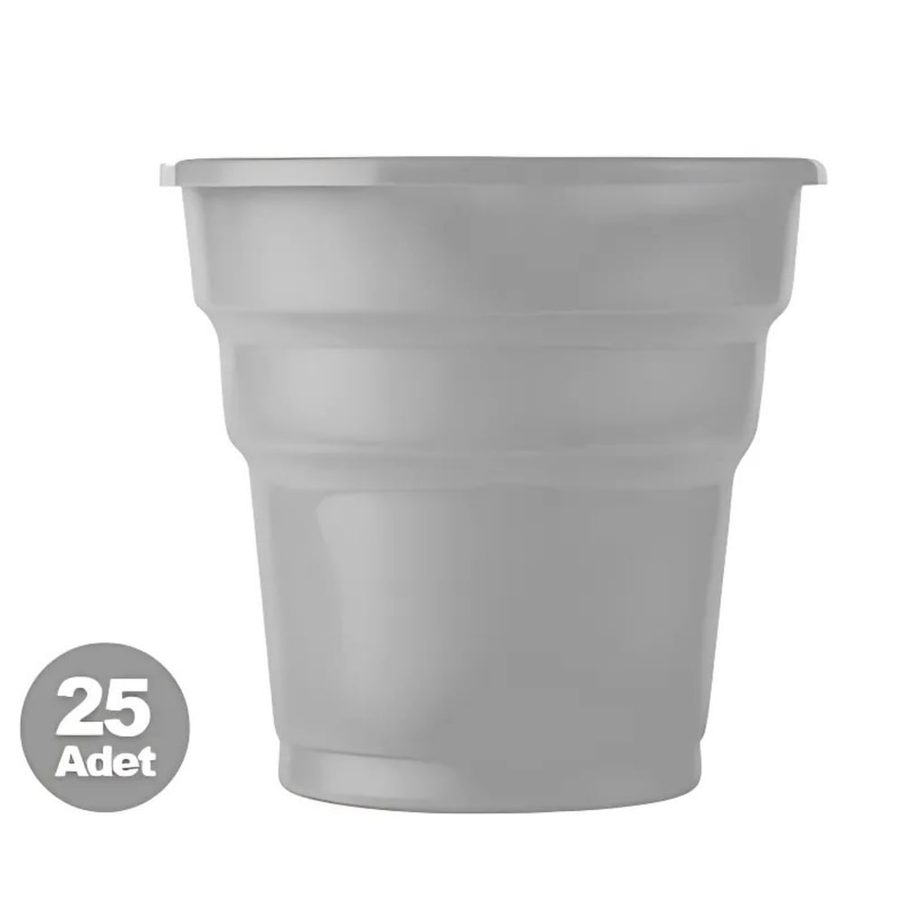 Gümüş Plastik Bardak 25 Adet