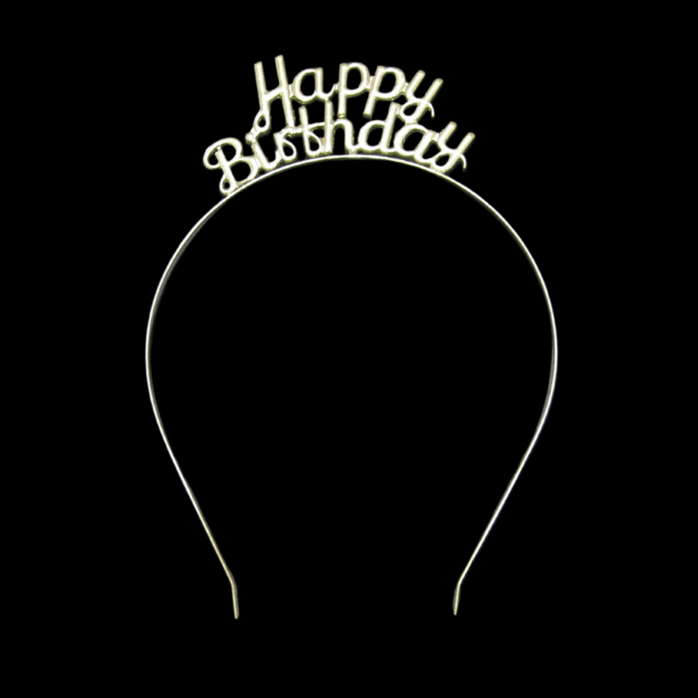 Happy Birthday Altın Renkli Metal Taç
